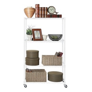 Seville Classics 4-Tier Steel Wire Shelving Unit, 36" W x 14" D x 56.25"H - 1 of 4