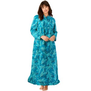 Only Necessities Long Flannel Nightgown - 1 of 4