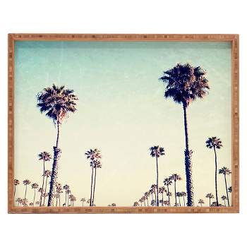 Bree Madden California Palm Trees Rectangle Tray - Blue - Deny Designs