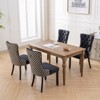 FURNIinspire Dining Chairs Classic Velvet Dining Chairs Set Of 2, Upholstered Armless Dining Room Chairs Kitchen Chairs, Black, 24.4"*19.7"*37.5" - 4 of 4