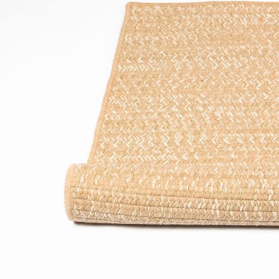 Colonial Mills Monterey Wool Tweed Braided Rug, Beige 27" x 46", Rectangle Shape