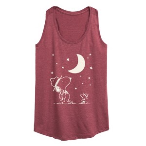 Women's - Peanuts - Star Gazing Graphic Racerback Tank - 1 of 4