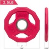 Color Weight Plate 2-Inch Rubber Coated Plate for Barbell, Solid Cast Iron Weight Plates for Strength Training, Weightlifting, Crossfit, Home Gym - 2 of 4
