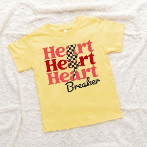 The Juniper Shop Heart Breaker Checkered Bolt Toddler Short Sleeve Tee - 1 of 2