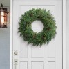 Puleo 24" Artificial Christmas Wreath with Soft PE Tips Adorned with Pinecones - 3 of 4