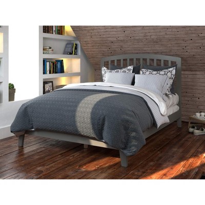 AFI Furnishings Richmond Full Traditional Bed with Open Footboard and Turbo Charger in Grey