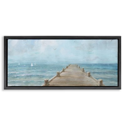 Stupell Industries Waterfront Pier Coastal Ocean View, 25" x 11"