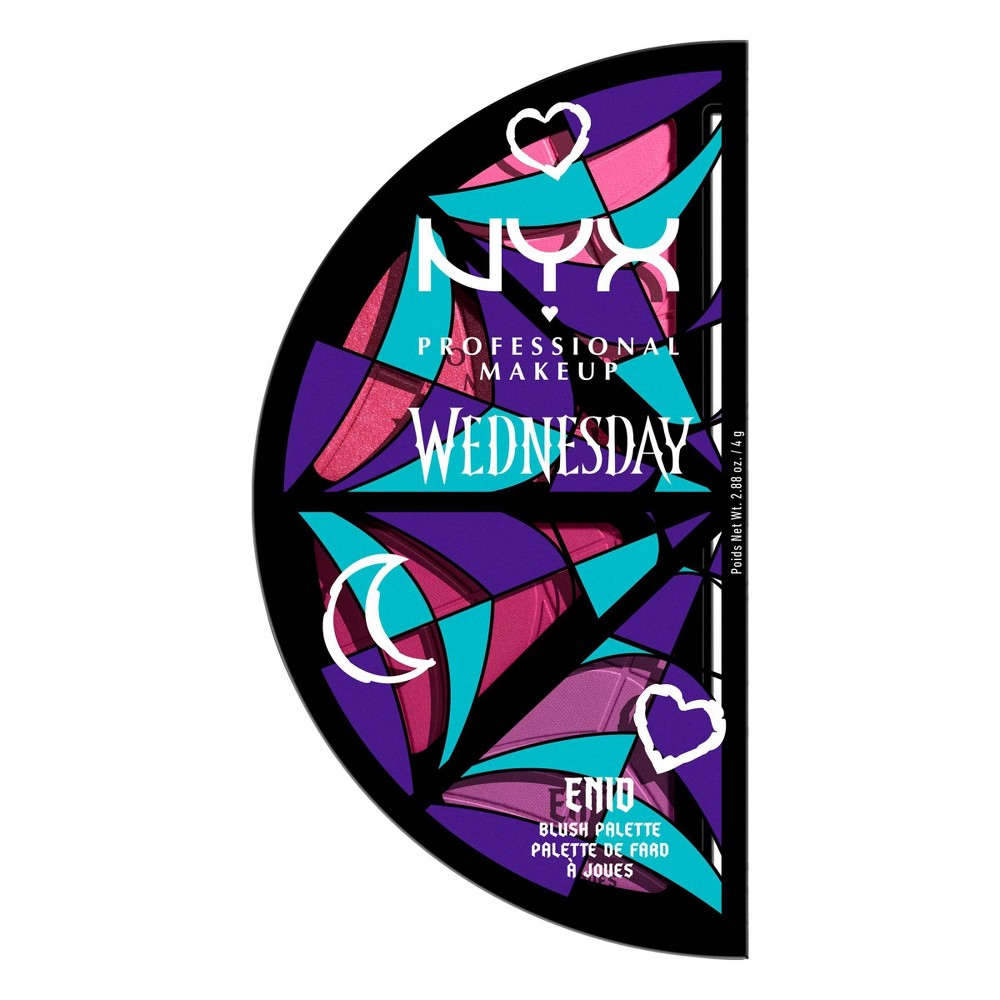 Photos - Face Powder / Blush NYX Professional Makeup Wednesday Stained Glass Blush Palette - 2.88oz 