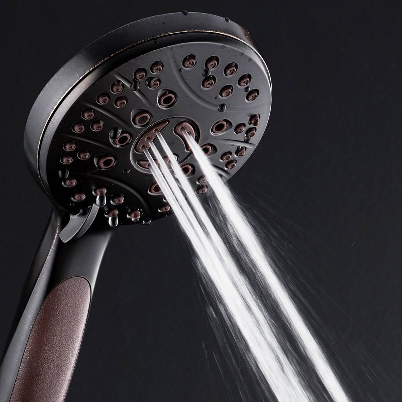 High Pressure 6 Setting Luxury Handheld Shower Head with Extra Wall Bracket Oil Rubbed Bronze - Aquabar, 4 of 12