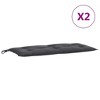 vidaXL Garden Bench Cushion Melange Anthracite 100% Polyester 39.4x19.7 in - 4 of 4