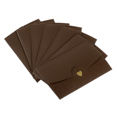 Unique Bargains Blank Paper Mini Vintage DIY Greeting Card Envelope 12 Pcs