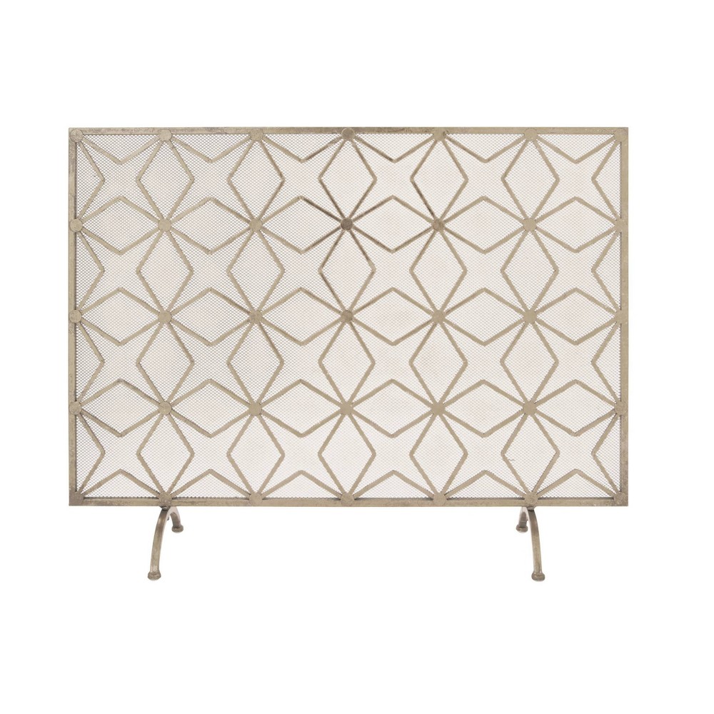 Photos - Garden & Outdoor Decoration Modern Metal Fireplace Screen Gold - Olivia & May: Iron Construction, No A