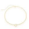 Bella Silver Sterling Silver Double Strand with Center Open Circle Choker - Gold Plated - Yellow - 12+3 Inch - 3 of 4