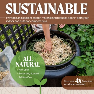 Sustainable Wheat Straw Mulch for Gardens and Lawn Seeding, 3 cu ft
