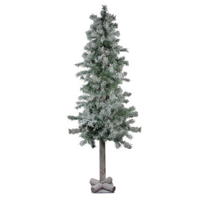 Northlight 5' Unlit Artificial Christmas Tree Lightly Flocked and Glittered Woodland Alpine