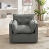 Accent Chair for Living Room,Modern Oversized Armchair with Thick Padded and 360-Degree Swivel Upholstered Reading Chair,for,Bedroom,Office - 3 of 4