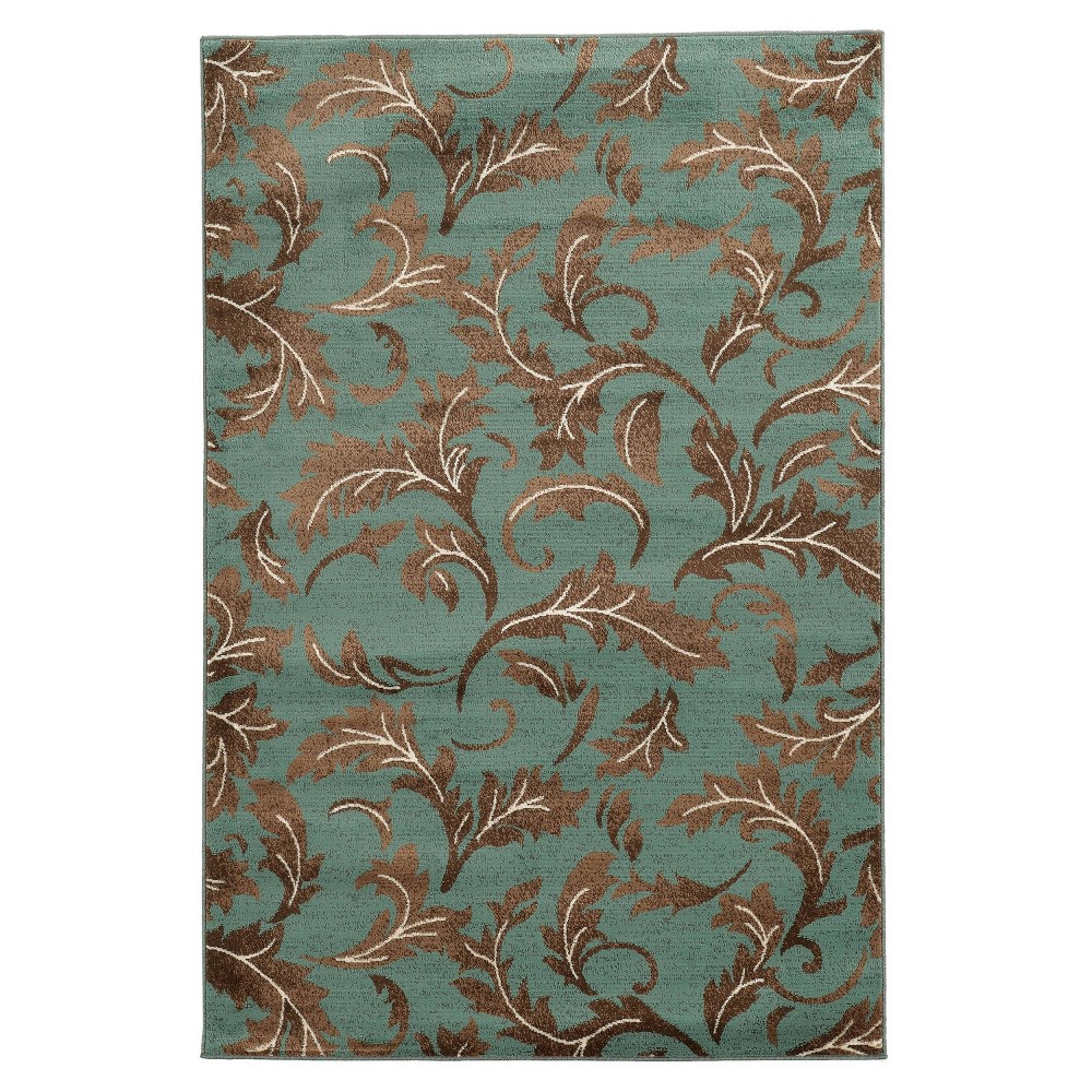 5'x7' Elegance Forest Rug Brown/Blue - Linon