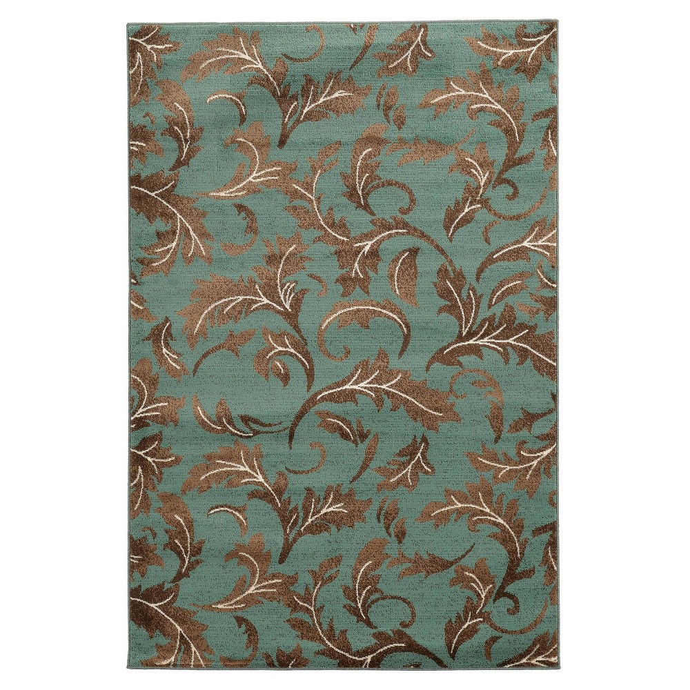 5'x7' Elegance Forest Rug Brown/Blue - Linon