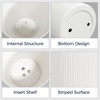 Maggift Planters Tall Planters, 2PCS Indoor Planter Pot Outdoor, Large Flower Pot Cone Striped Plastic Flower Pot , White 13"*13"*23.6" - 4 of 4