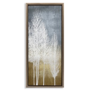 Stupell Industries Tall Bare White Trees Nature, 11" x 25" - 1 of 4