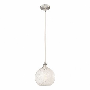 White Mouchette - 1 Light Stem Hung Mini Pendant In Modern Style-11.25 Inches Tall and 10 Inches Wide - 1 of 1