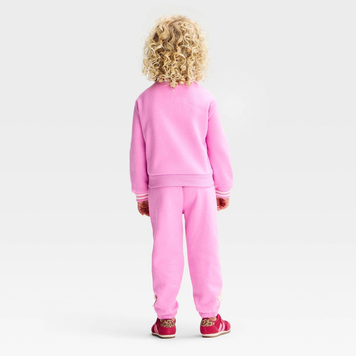 Toddler Girls' 2pc Disney Minnie Mouse Fleece Sweatshirt and Pants Set - Pink - thumbnail 2