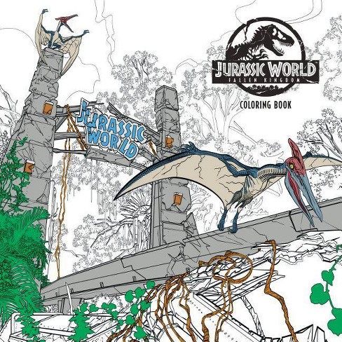 jurassic world fallen kingdom adult coloring book  paperback