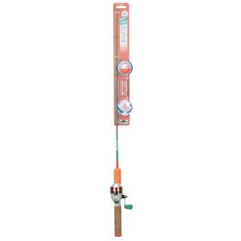 Fishing Pole - 64-Inch Fiberglass and Stainless Steel Rod and Pre-Spooled  Reel Combo for Lake, Pond and Stream Casting by Leisure Sports (Pink)
