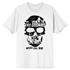 Goonies Skull Never Say Die Men's White T-shirt - 1 of 1