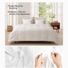 Angel Sar Queen Duvet Cover Set, 100% Cotton 3-Piece Bedding Set with Zipper Closure, White Duvet Cover 90x90 Inches - 2 of 4