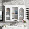 TiramisuBest Wall Mounted Medicine Cabinet, Bathroom Wall Cabinet with 2 Glass Doors,Over The Toilet Space Saver Storage Cabinet - 3 of 4