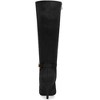 BLISSFUL STEP Women's Buckle Pointed Toe Side Zip Stiletto Heel Knee High Boots - 4 of 4