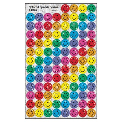 Trend Colorful Smiles superSpots Stickers-Sparkle, 400 ct (Pack of 6)