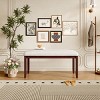 Upholstered Bench for Bedroom End of Bed,38'' Entryway Bench for Living Room,Dining Bench with Padded Seat and Solid Wood Legs - The Pop Home - 3 of 4