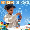 Strictly Briks Toy Large Building Blocks For Kids and Toddlers, Big Bricks Set For Ages 3 and Up, Rainbow Colors, 84 Pieces - 2 of 4