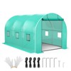 Walk-in Greenhouse, Galvanized Steel Frame with 6 Mesh Windows & Two Full Zipper Door - 3 of 4