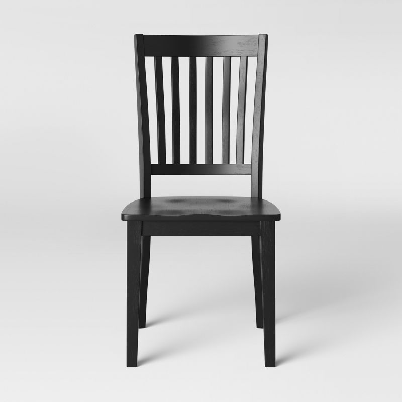 2pk Holden Slat Back Dining Chair Black - Threshold&#8482;, 4 of 8