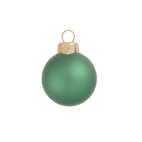 Northlight 8ct Soft Green Matte Finish Glass Christmas Ball Ornaments ...