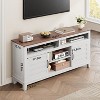 Modern TV Stand for 65 Inch TV, Semi-Open Double Door Cabinet w/Adjustable Shelves – Entertainment Center with 8 Storage Compartments for Home - 2 of 4