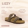 CUSHIONAIRE Women's Lizzy Cork Footbed Sandal - Comfortable, Adjustable Straps, Arch Support, Wide Widths Available, Boho Chic Summer Slides - 4 of 4