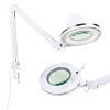 Brightech Lightview Pro Industrial Dimmable (Includes LED Light Bulb) 5-Diopter 2.25% Lighted Magnifier Arc Desk Clamp Lamp Polished White - image 2 of 4