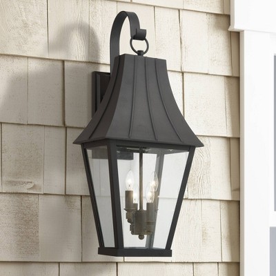 Black and Gold Glass 4-Light Dimmable Sconce