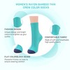 SERISIMPLE Women Rayon Bamboo Thin Vivid Color Super Soft Stretchy Crew Socks Yellow Medium 3 Pairs - 2 of 4