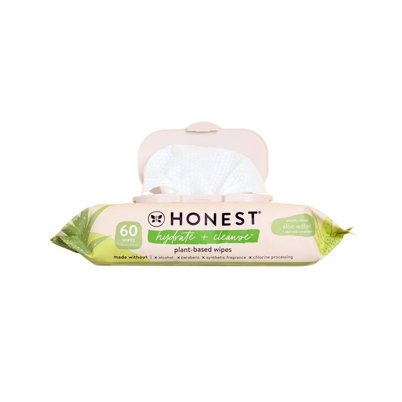 The Honest Company Hydrate + Cleanse Plant-Based Baby Wipes - Aloe and Cucumber - (Select Count), 5 of 8