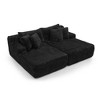 Resenkos 2-Person Velvet Lounger Sofa, Compressed Packaging with No Assembly Needed, Plush Low-Profile Loveseat, - 2 of 4