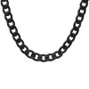 Steeltime 24"  Men's black ip stainless steel cuban chain necklace - 2 of 4