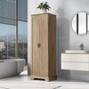 Chic Crate-Multi-Room Storage Cabinet – 2 Doors w/ Adj. Shelf | MDF Board | Brown - 2 of 4
