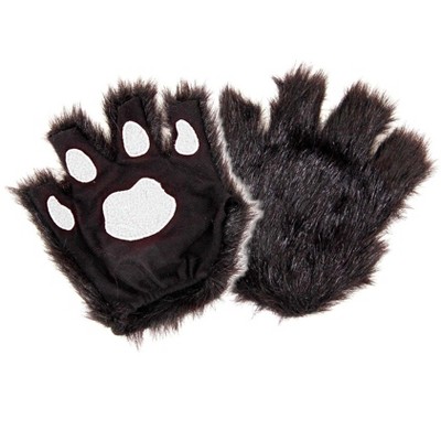 Halloweencostumes.com One Size Fits Most Fingerless Black Paws, Black ...