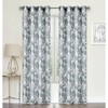 Kate Aurora Key West Summery Floral 2 Pack Grommet Top Sheer Curtain Panels - 3 of 4