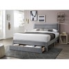 NicBex Modern Queen Upholstered Bed Frame with Corduroy Headboard and 1 Drawer,Solid Wood Slats Support,No Box Spring Needed,Easy Assembly - 3 of 4